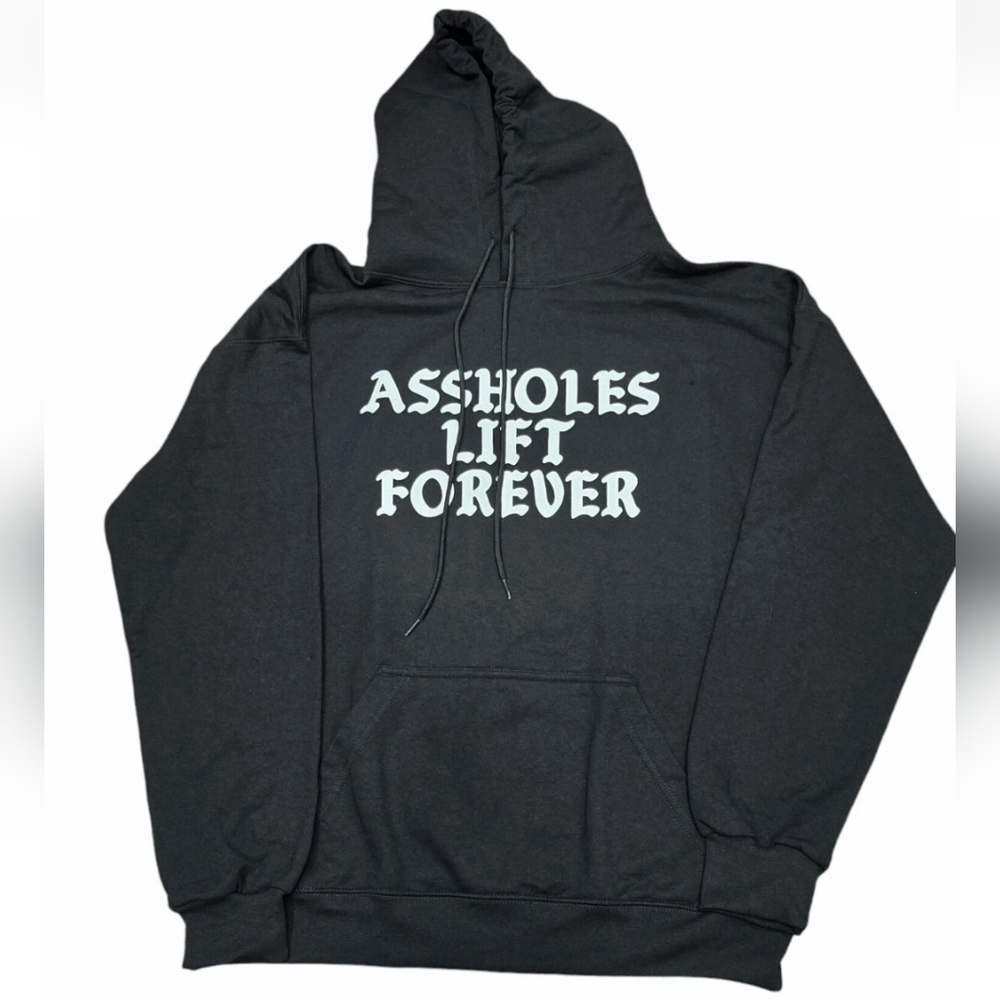 Assholes*s Live Forever Men’s Black Hoodie Size L